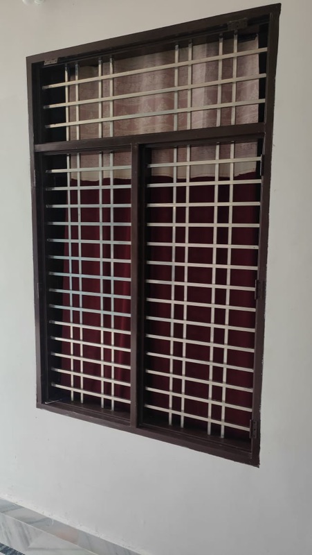 Steel grille window installation by Shyam Steel Industries